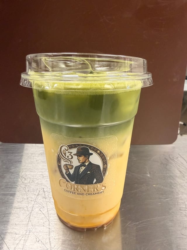 Banana Matcha latte.