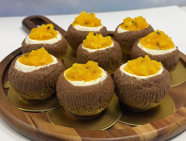 Coconut Pineapple Mousse cake.